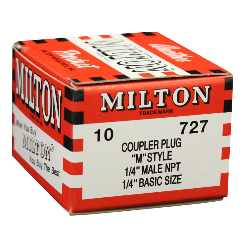 Milton 727 1/4" MNPT M Style Plug - Box of 10 - NewNest Australia