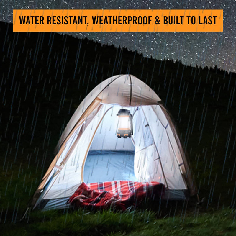 AYL LED Camping Lantern Rechargeable, Super Bright Lantern Flashlight and 360 Degree Illumination, Power Bank, IPX4 Waterproof for Hurricane Emergency Survival, Power Outages, Hiking, Home, Tent Light 1000 Lumens 1 - NewNest Australia