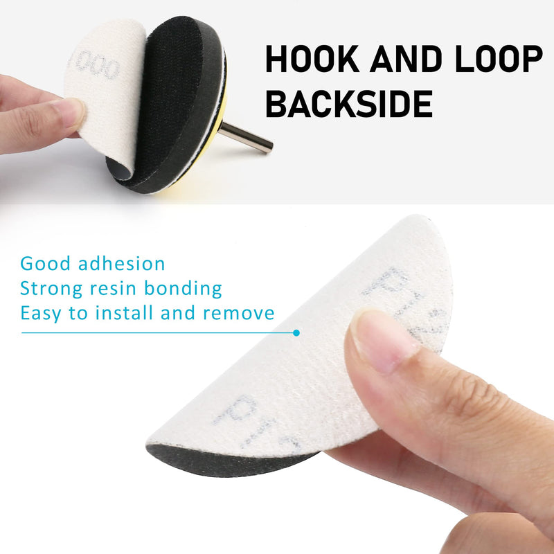 LotFancy 3 Inch Wet Dry Sanding Disc, 60pcs 60 to 7000 Grit, Silicon Carbide Hook and Loop Sandpaper with 1/4” Backing Pad and Foam Buffering Pad, for Automotive Wood Polishing & Finishing - NewNest Australia