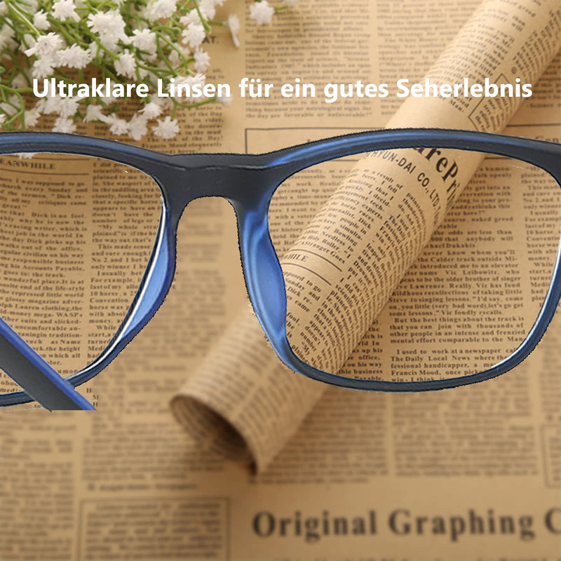 MMOWW Pack of 3 Reading Glasses for Men and Women - Anti-Blue Computer Glasses with Spring Hinges（Grey+Blue+Red,+2.0 Grey+Blue+Red 2.0 x - NewNest Australia