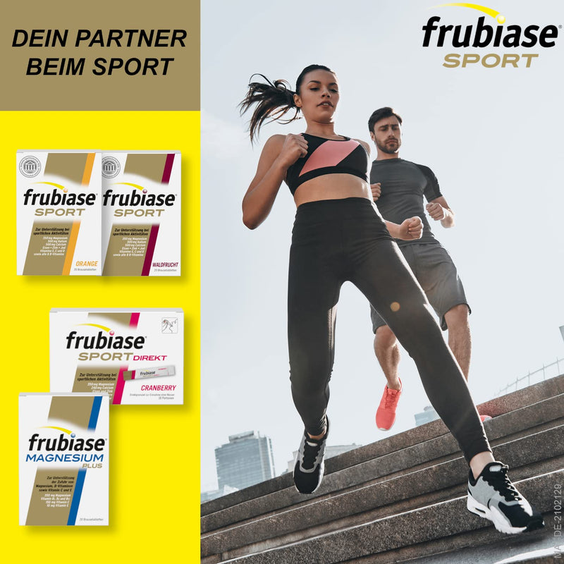 frubiase SPORT Orange - dietary supplement with high-dose minerals, vitamins and trace elements - nutrient supply during sports - 1 x 20 softgel effervescent tablets, pack of 20 (pack of 1) - NewNest Australia