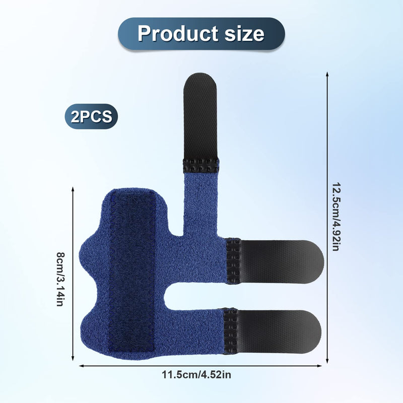 Pack Of 2 Finger Splints, Trigger Finger Splint Finger Bandage For Protection Against Broken Fingers, Pain Relief, Broken Fingers, Straightening (Blue, All Inclusive) - NewNest Australia