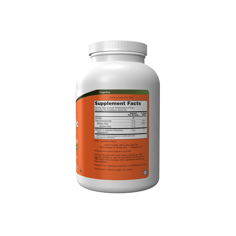 NOW Supplements, Prebiotic Fiber with Fibersol-2, derived from Non-GMO corn, Powder, 12-Ounce - NewNest Australia