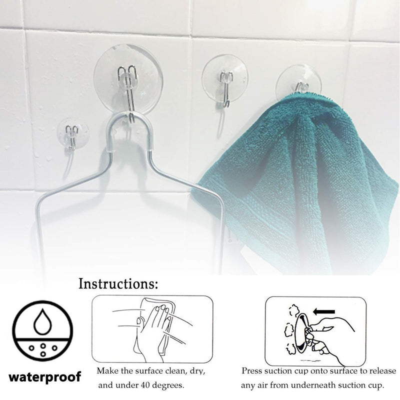 NewNest Australia - 20 Pack Suction Cup Hooks, Hooks for Smooth Surface, Waterproof Hooks for Office, Home, Kitchen, Bathroom 