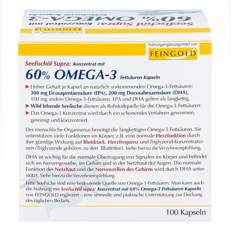 SEA FISH OIL Supra with 60% omega-3 fatty acids soft 100 pcs - NewNest Australia