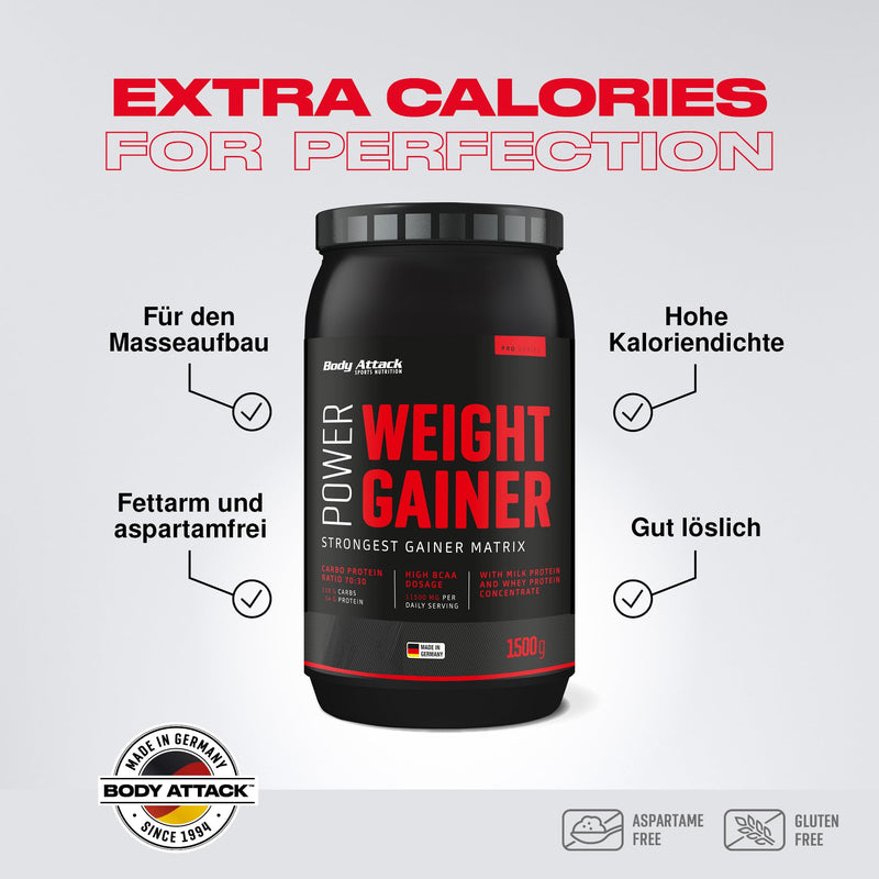 Body Attack Power Weight Gainer 100% Mass Building Carbohydrate Protein Powder for Muscle Building with Whey Protein Ideal for Hardgainers - NewNest Australia