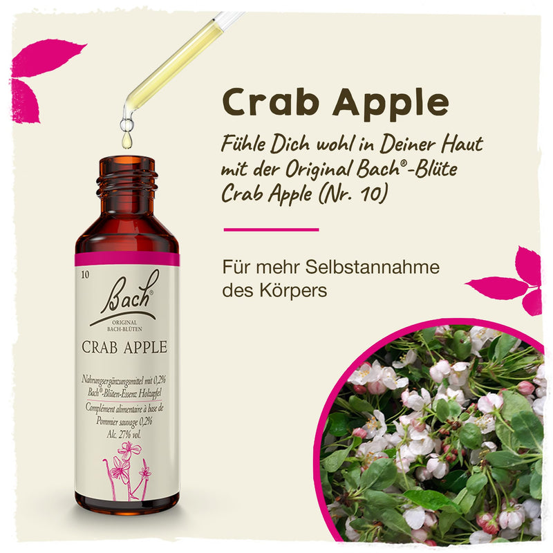 Original Bach Flower Drops No. 10 Crab Apple: Find joy and hope with the Bach Flower Crab Apple, 20ml - NewNest Australia