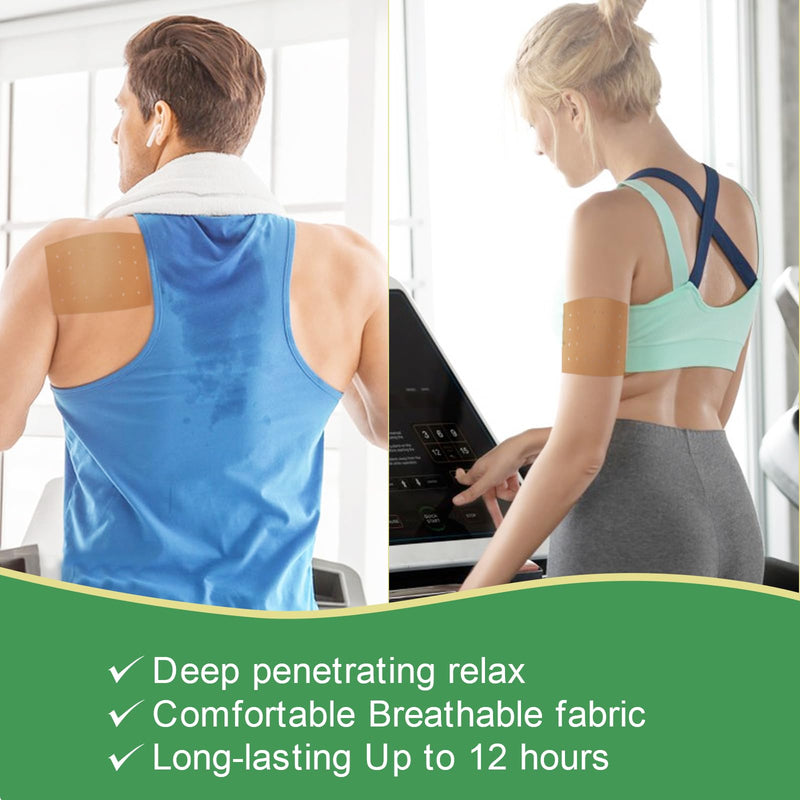Pain Relief Patches Heat Patches Larger Size 24 PCS, Pain Relief Plaster 12 Hours Long-Lasting Pain Relief for Back Knee Joint Muscle Neck Shoulder Pain, 9 * 12cm Green 24pcs L-24PCS - NewNest Australia
