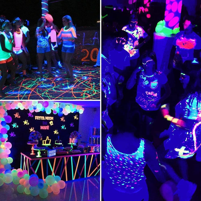 Onforu LED Black Light Bulbs 60W Equivalent, A19 E26 7W Blacklight Bulb for Glow in The Dark, Halloween Lights, 120V, Level 385-400nm, Purple Bulb for Blacklight Party, Body Paint, Fluorescent Poster - NewNest Australia