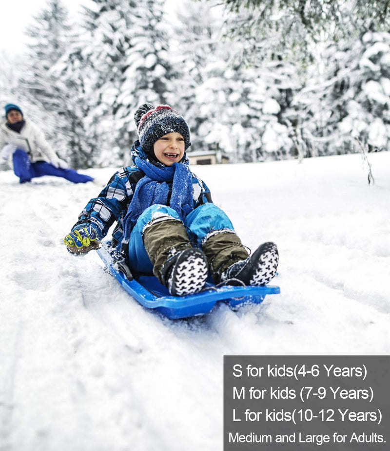 Cevapro -30℉ Ski Gloves Kids Winter Snow Gloves Waterproof Cold Weather Gloves for Boys Girls Kids Green Kids L (10-12 years old) - NewNest Australia