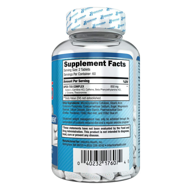 APEX-TX5 Weight Management Dietary Supplement 120 White Blue Red Speck Tablets Manufactured in the USA Highest Professional Quality - NewNest Australia