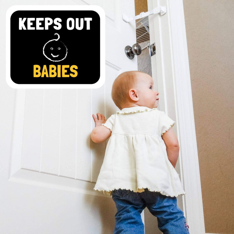 Door Buddy Child Proof Door Lock and Foam Baby Door Stopper. Baby Proofing Doors Made Simple with Easy to Use Hook and Latch. Keep Baby Out, Prevent Finger Pinch Injuries, and Allow Cats Easy Access. - NewNest Australia