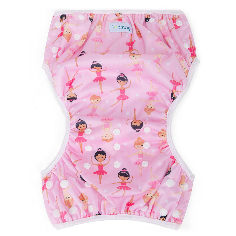 Teamoy Reusable Swim Nappies(Pack of 2), Adjustable Swimsuit Diapers Washable Nappy Covers for Baby Boys & Girls, Ideal for Swimming Lessons/Holiday,Mermaid Scales+Ballet Girls Mermaid Scales+ballet Girls - NewNest Australia