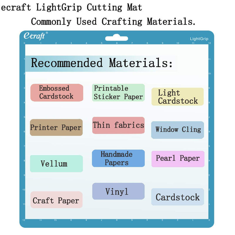 Ecraft LightGrip Cutting Mat for Silhouette Cameo 3/2/1: 12X12inch Adhesive&Sticky Flexible Square Gridded Blue Quilting Cut Mats Replacement Accessories for Silhouette Cameo. Blue for Cameo 12X12 (3 pack) - NewNest Australia