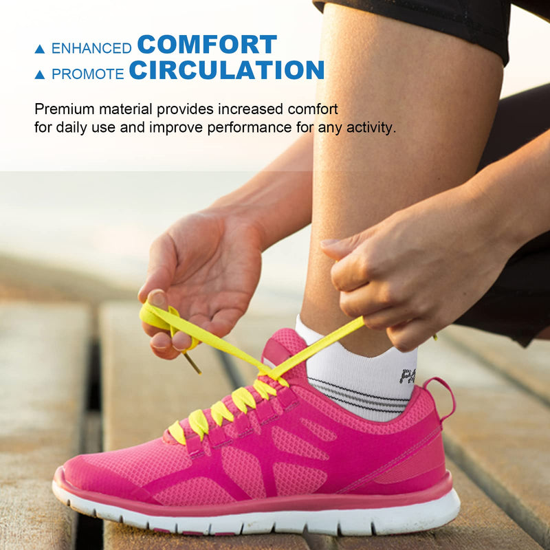 Plantar Fasciitis Sock (6 Pairs) for Men and Women, Compression Foot Sleeves with Arch and Ankle Support (Black, Gray, White, Small) 2 Black+2 Gray+2 White(6 pairs) Small (6 Pair) - NewNest Australia