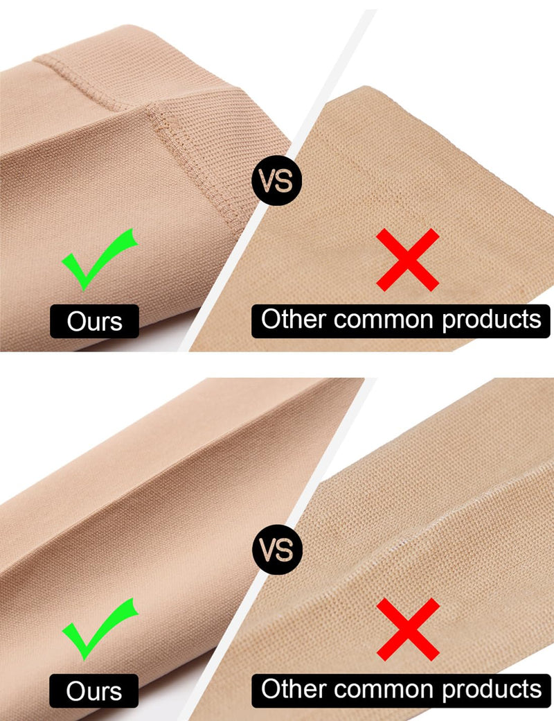 2 pairs of calf medical compression stockings for women and men, 20-30 mmHg, class 2, calf support, graduated support, support stockings for varicose veins, edema, flight sports XL, 2x beige - NewNest Australia