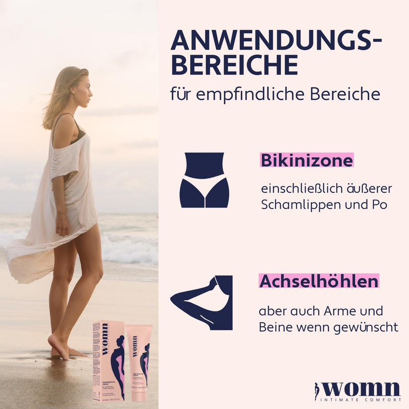 womn Intimate Comfort HAIR REMOVAL CREAM - hair removal cream for bikini area and armpits, 100 ml - NewNest Australia