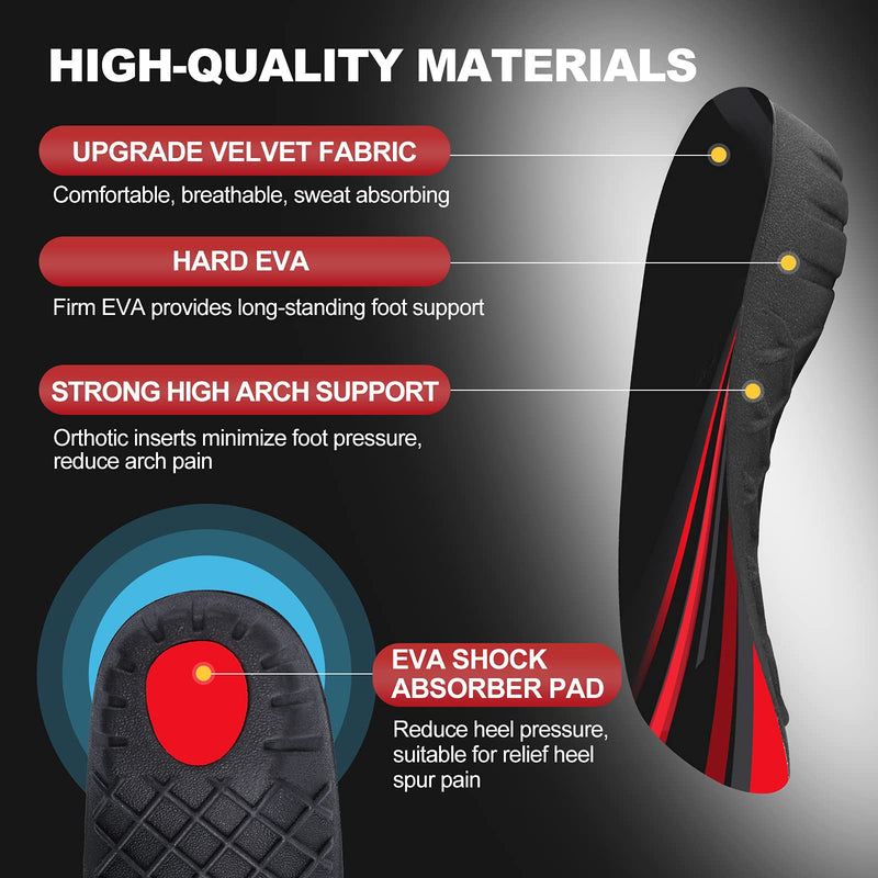 330+ Lbs Plantar Fasciitis 3/4 Insoles, High Arch Orthotic Inserts For Women Men, Flat Feet, Overpronation, Pain Relief For Walking, Standing, Durable, Strong Support - NewNest Australia