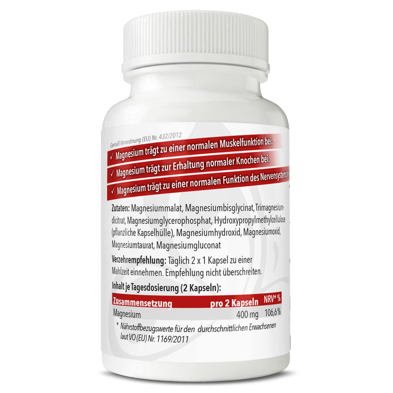 Cell Tuning Magnesium Complex Pro 8, Optimally Bioavailable, High Dose With Natural Trace Elements, Ideal As Vitamin D Activator, 120 Capsules, Vegan, Pure Substances Without Additives - NewNest Australia