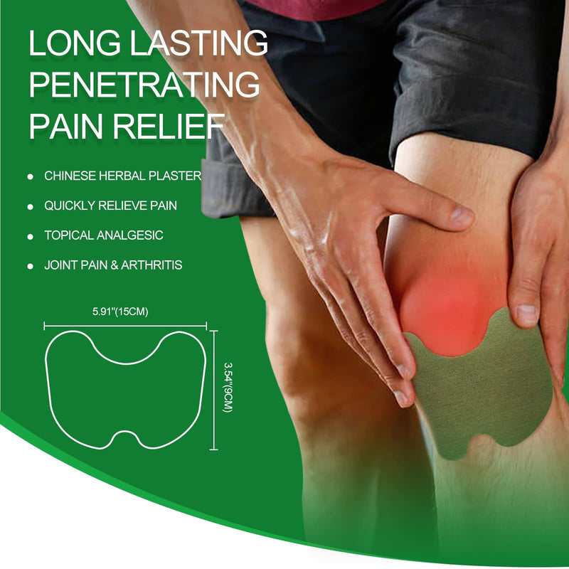 Knee Pain Relief Patches 48 PCs,MQUPIN Pain Wormwood Relief Patch Plaster Warming Moxibustion,Up to 24h No Side Effect,Natural Herbal Patch for Arthritis Neck Shoulder Muscle Muscle Joint Pain Relief - NewNest Australia