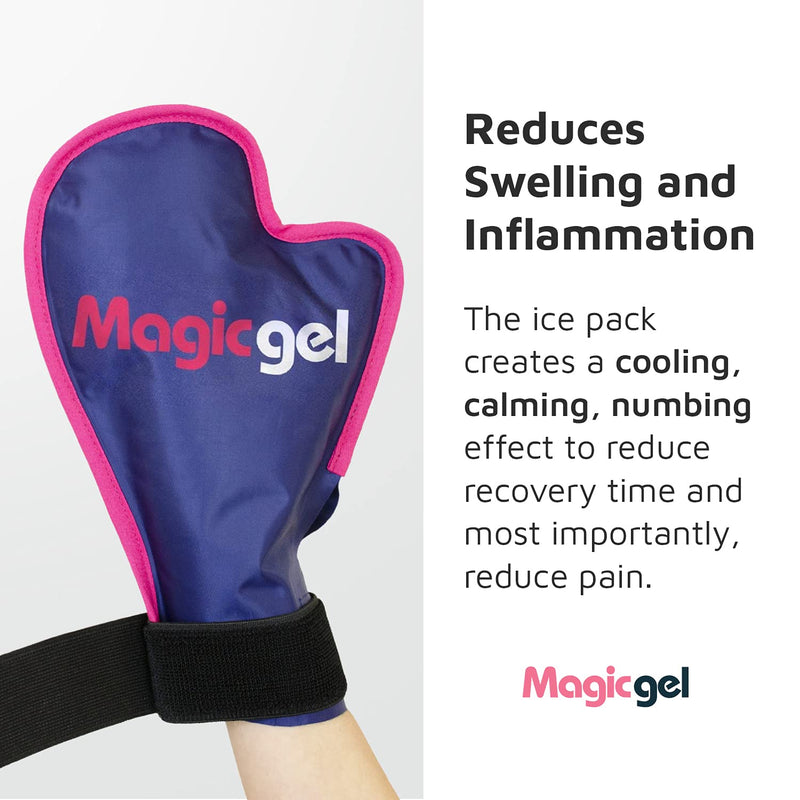 Hand Hot or Cold Pack in Glove Shape (Medium Size) for Arthritis, Chemo, Eczema & Carpal Tunnel Syndrome. Relief for Swollen & inflamed Hands in a Mitten Style with Inner Finger Cooling Pack (Single) 1 Pack - NewNest Australia