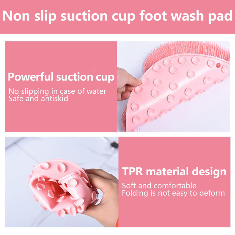 Shower Doormat, Foot Massage, Non-Slip Back Massage Pad, Shower Brush, Gaps Between Toes, Foot Cleaning Brush, Massager, Soothing And Relaxing Massage Pad (Grey) - NewNest Australia