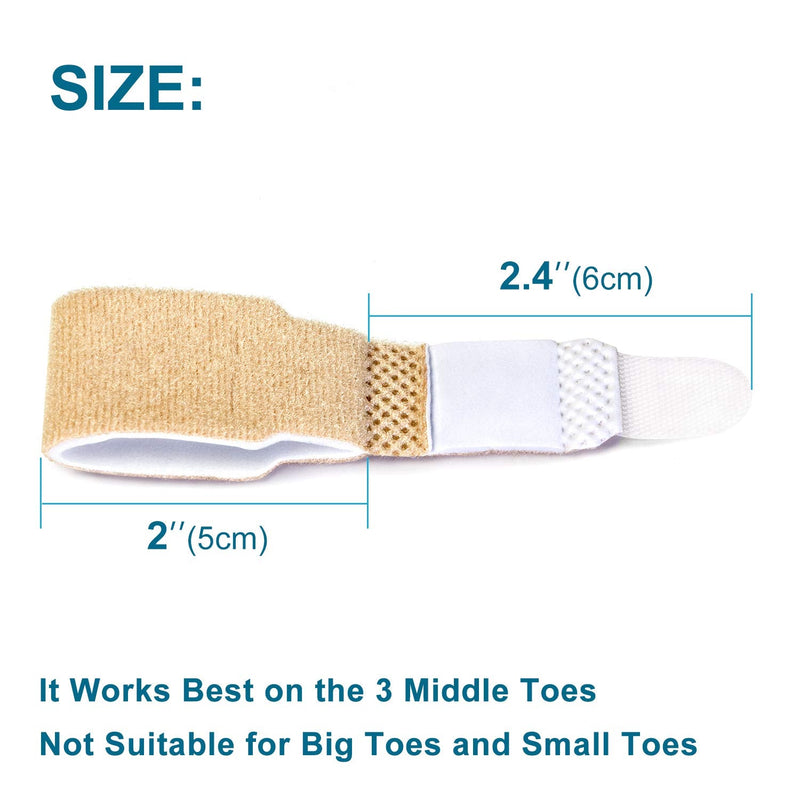 Bukihome Hammer Toe Straighteners for Bent Toes, 4 PCS Toe Splints, Toe Corrector, Toe Wraps for Curled Toes, Crooked Toes and Hammer Toes - NewNest Australia