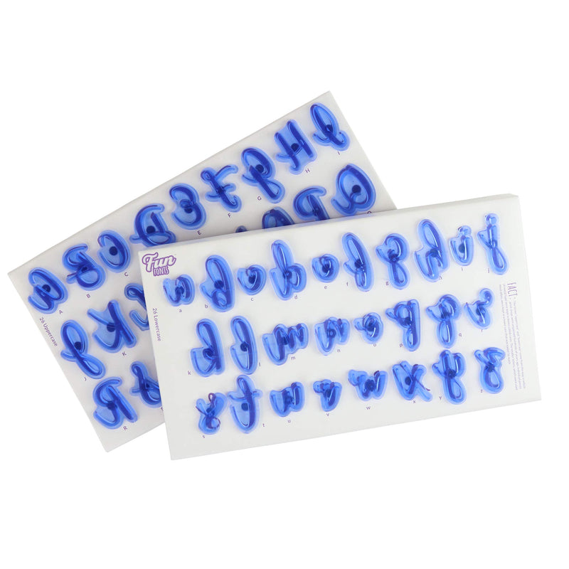 NewNest Australia - PME Alphabet Upper and Lower Case Fun Fonts, Letter Stamping Set, Standard, Blue 