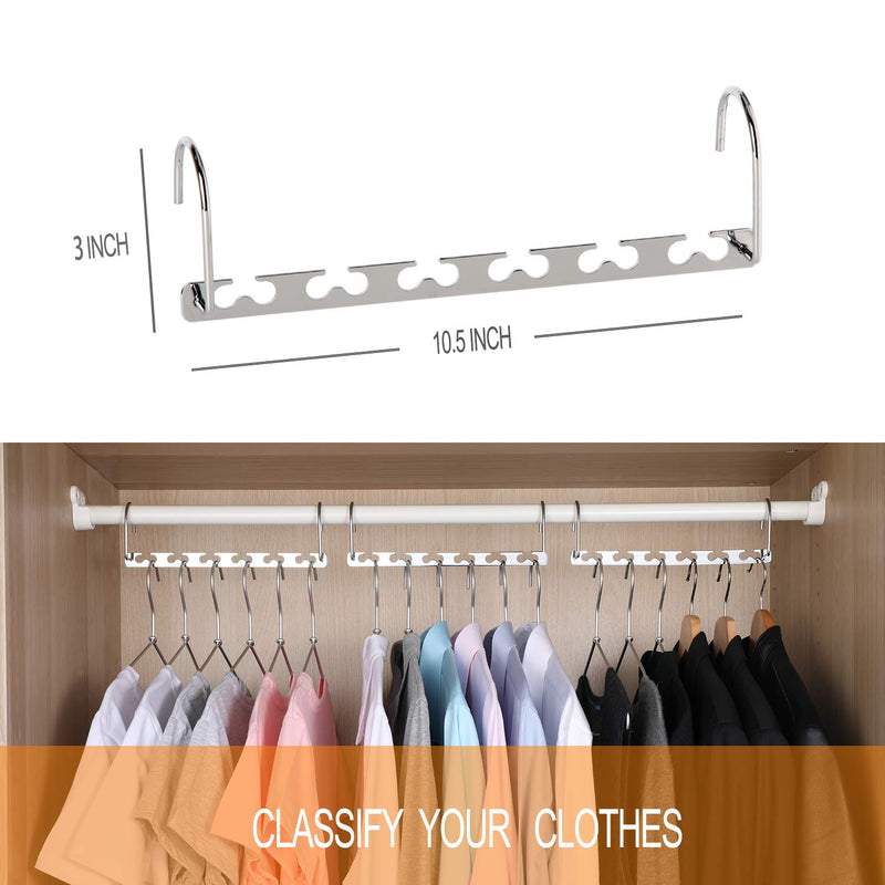 NewNest Australia - Giftol Space Saving Hangers Metal Hanger Magic Cascading Hanger Closet Clothes Organizer(4 Pack) 4 Pack 