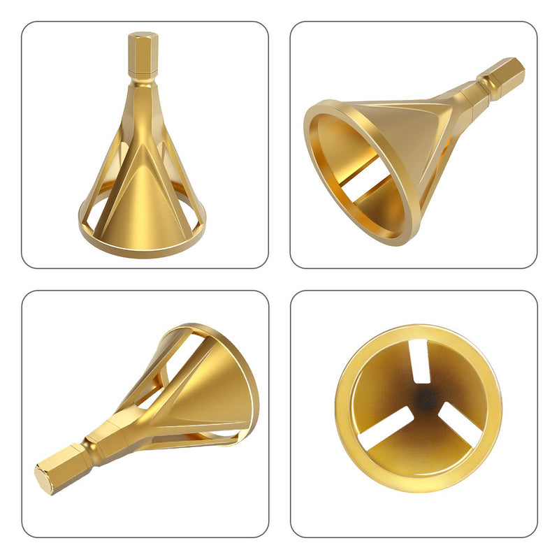 Deburring External Chamfer Tool HSS for Drill Bit, Remove Burr Repairs Tools Remove Burr Drill Bit, Metal External Chamfer Hexagon Shank Deburring Tool (Gold 1 Pack) Gold 1 pack - NewNest Australia