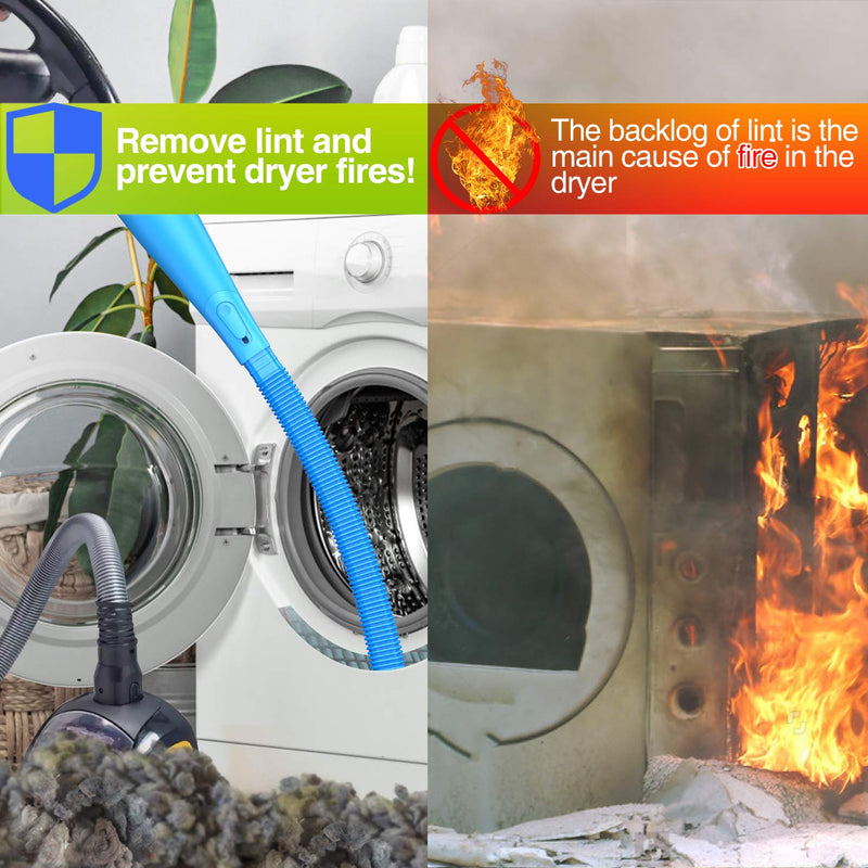 Dryer Vent Cleaner Kit Vacuum Hose Attachment Brush Lint Remover Power Washer and Dryer Vent Vacuum Hose - NewNest Australia