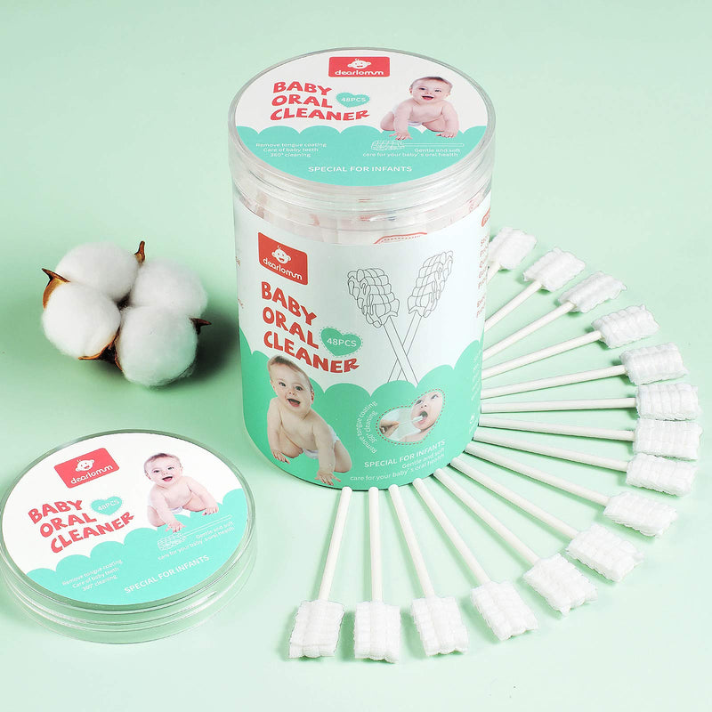 Baby Tongue Cleaner, Newborn Baby Toothbrush, 48PCS Disposable Infant Toothbrush Clean Baby Mouth,Gauze Gum Cleaner Toothbrush Baby Oral Cleaning Stick Dental Care for 0-36 Month Baby 1Pack - NewNest Australia