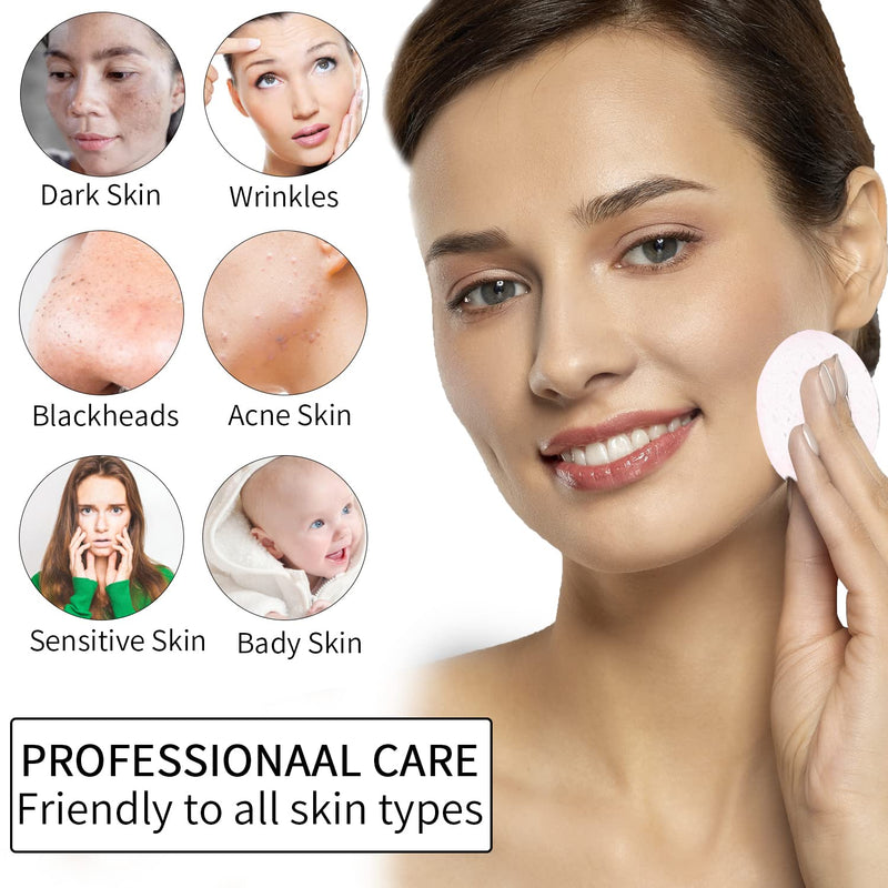 60 Count Facial Sponges Cleansing, White Compressed Face Sponges Cleansing Natural Wood Pulp Cotton Face Washing Sponge Cosmetic Sponges for Makeup Removal Exfoliating(2.5 Inch) - NewNest Australia
