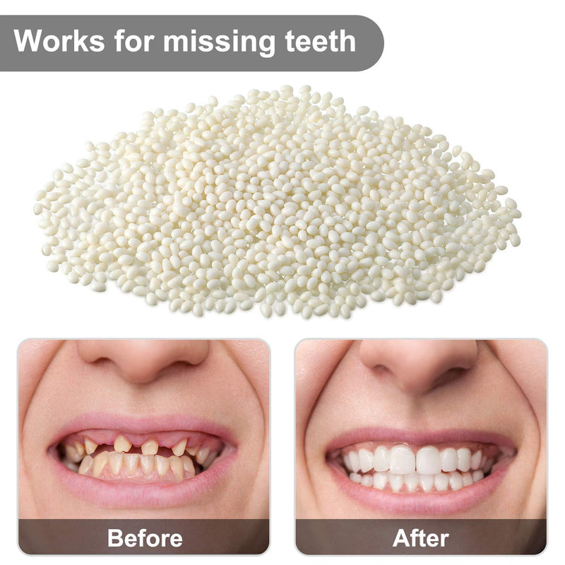 50 g Tooth Solid Gel Temporary Tooth Repair Set Thermal Fitting Bead Teeth Pellet Glue False Teeth for Halloween Mouth Guard Tooth Filling Repair Kit Missing Broken Tooth - NewNest Australia