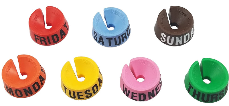 NewNest Australia - Deluxe Weekly Hanger Markers - Quickly Identify Which Outfit To Wear For Each Day of the Week Various Pack of 7 