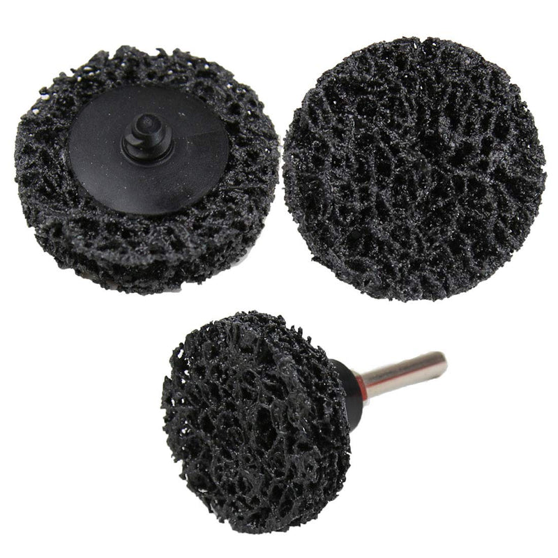 COSPOF 2 Inch Stripping Sanding Disc 10 Pack, 1/4" Shank Pad Holder 1 Pc, Black Sanding Disc for Remove Paint Rust and Oxidation. 2" - NewNest Australia