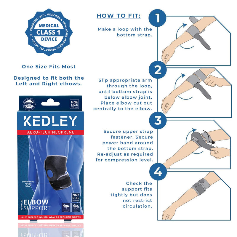 Kedley Elbow Support for Arthritis, Tennis Elbow Pain, Epicondylitis Pain, Golfers & Gym Elbow Pain - Neoprene Elbow Strap for Upper Elbow Strain Relief - Elbow Brace with Adjustable Strap - NewNest Australia
