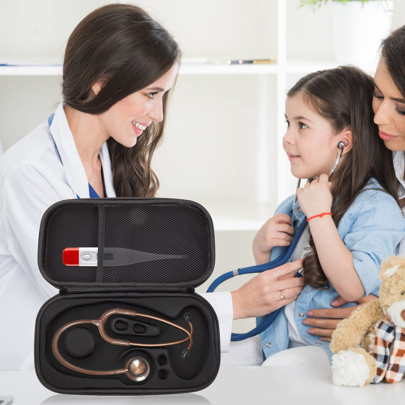 Hemoton Hard Stethoscope Case Stethoscope Case Large Stethoscope Carrying Case with ID Slot Includes Mesh Pocket for Nurse Accessories (Black) Stethoscopes Case Black S - NewNest Australia