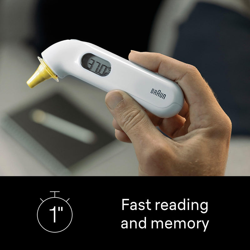 Braun ThermoScan 3 Ear thermometer (professional accuracy, audio fever indicator reliable, temperature screening, fever, fast, easy to use, hygienic, baby, adults) IRT3030, LCD - NewNest Australia