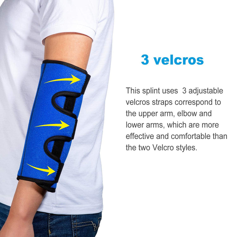 Elbow Brace for Cubital Tunnel Syndrome Adult Elbow Immobilizer Stabilizer Support Splint for Arthritis Pain Relief Tendonitis at Night Sleeping,Arm brace for Women and Men, Fits Both Arms Blue L - NewNest Australia