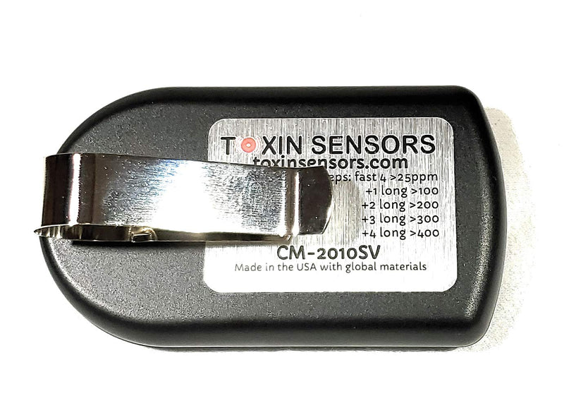 Toxin Sensors Carbon Monoxide Detector - Portable Sun Visor Clip Car Vehicle Low Level Fast Aircraft Travel, CM-2010SV, 3.35 x 1.89 s 0.71 inches, black - NewNest Australia