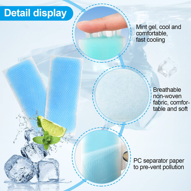 Pack of 50 cooling plasters, instant cold compress, cold pack gel, fever plasters, heat stroke cooling plasters, for fever complaints and migraines 5 x 12 cm - NewNest Australia