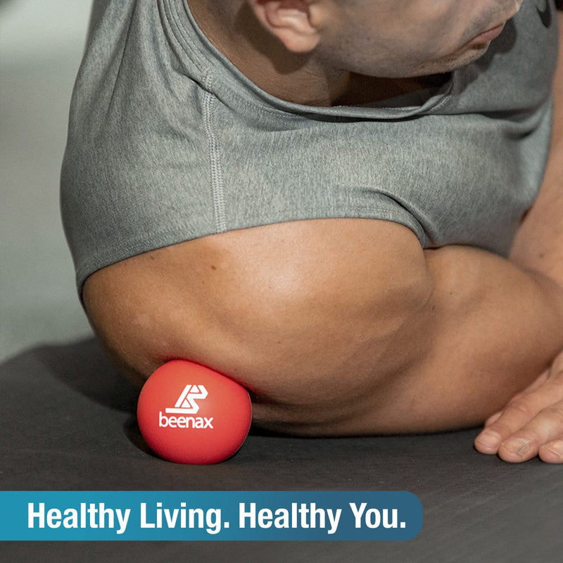 Beenax Lacrosse Massage Ball - Perfect for Trigger Point Therapy, Myofascial Release, Plantar Fasciitis, Deep Tissue, Muscle Relief, Rehab, Physio - Designed to Relieve Stress and Relax Tight Muscle Black - NewNest Australia