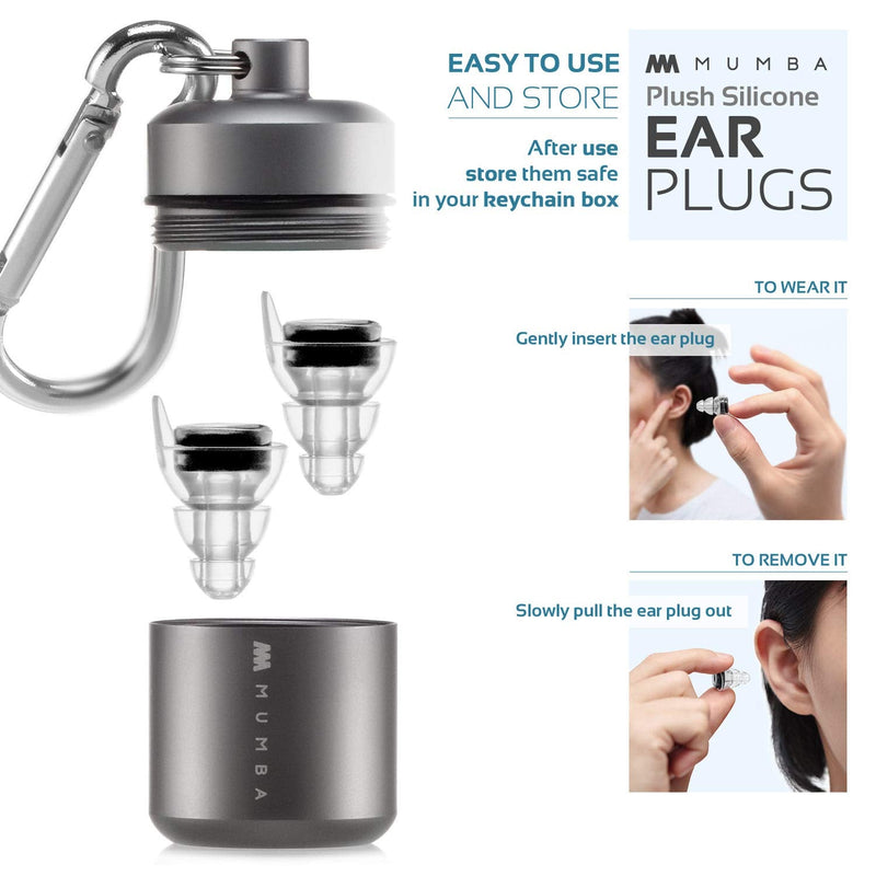 High Fidelity Concert Earplugs, Reusable Musicians Ear Plugs, 24dB Advanced Filter Technology Ear Protection for Music Festivals, DJs, Musicians Black - NewNest Australia