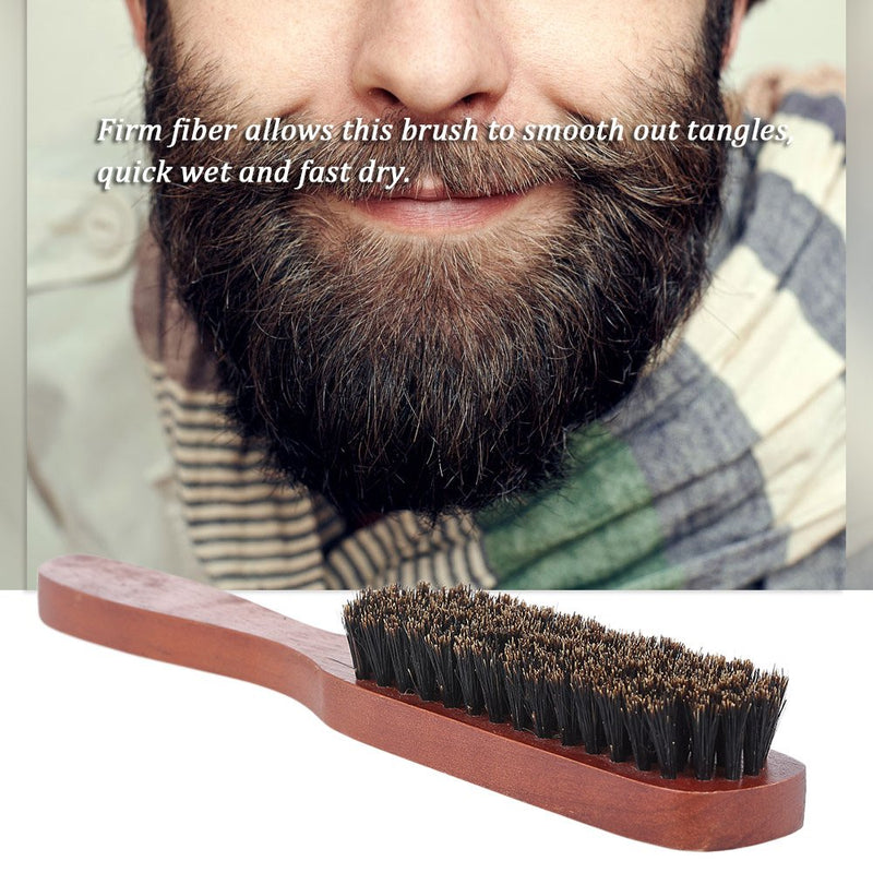 Beard Brush Men Wooden Mustache Comb Multifunctional Facial Hair Brush 1# - NewNest Australia