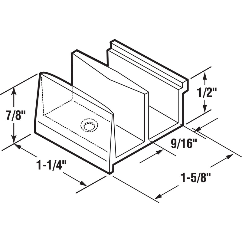 Prime-Line 193074 Shower Door Bottom Guide, Clear Acrylic - NewNest Australia