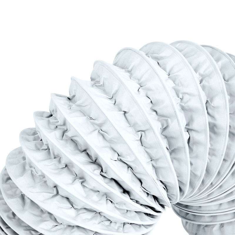 Hon&Guan 3 inch Air Duct - 16 FT Long, White Flexible Ducting HVAC Ventilation Air Hose For Grow Tents, Dryer Rooms,Kitchen 3"X16 FT - NewNest Australia