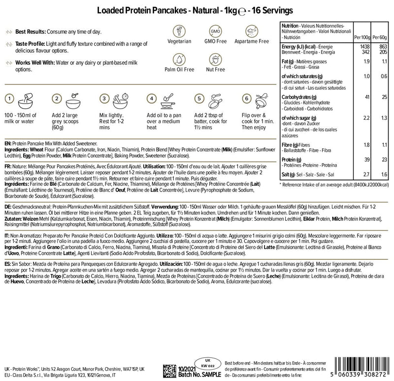 Protein Works Loaded Protein Pancakes | Of course | Protein-rich breakfast | Low sugar snack | quick & easy to make| 1kg Of course - NewNest Australia