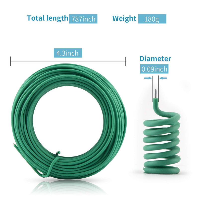 YDSL 66 Feet Soft Plant Tie, Green Twist Garden Ties for Plants, Office Organization and Home(Diameter - 2.5MM) 66feet - NewNest Australia