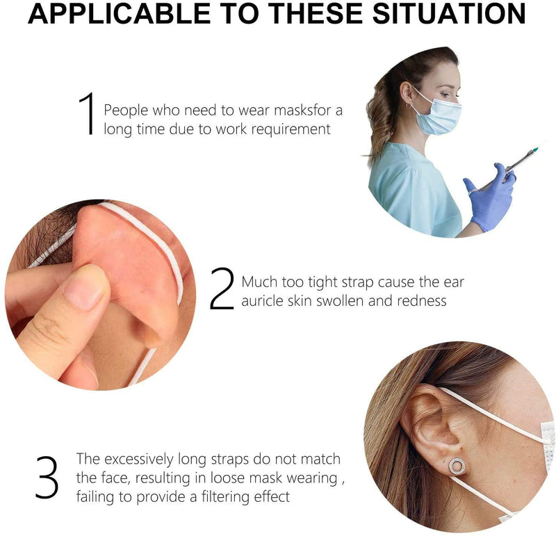 Mask Extender Strap Adjustable Mask Holder Clip Ear Savers for Masks, Masks Extension Hook for Extending Masks Buckle Band 6PC 3 Color - NewNest Australia